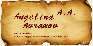 Angelina Avramov vizit kartica